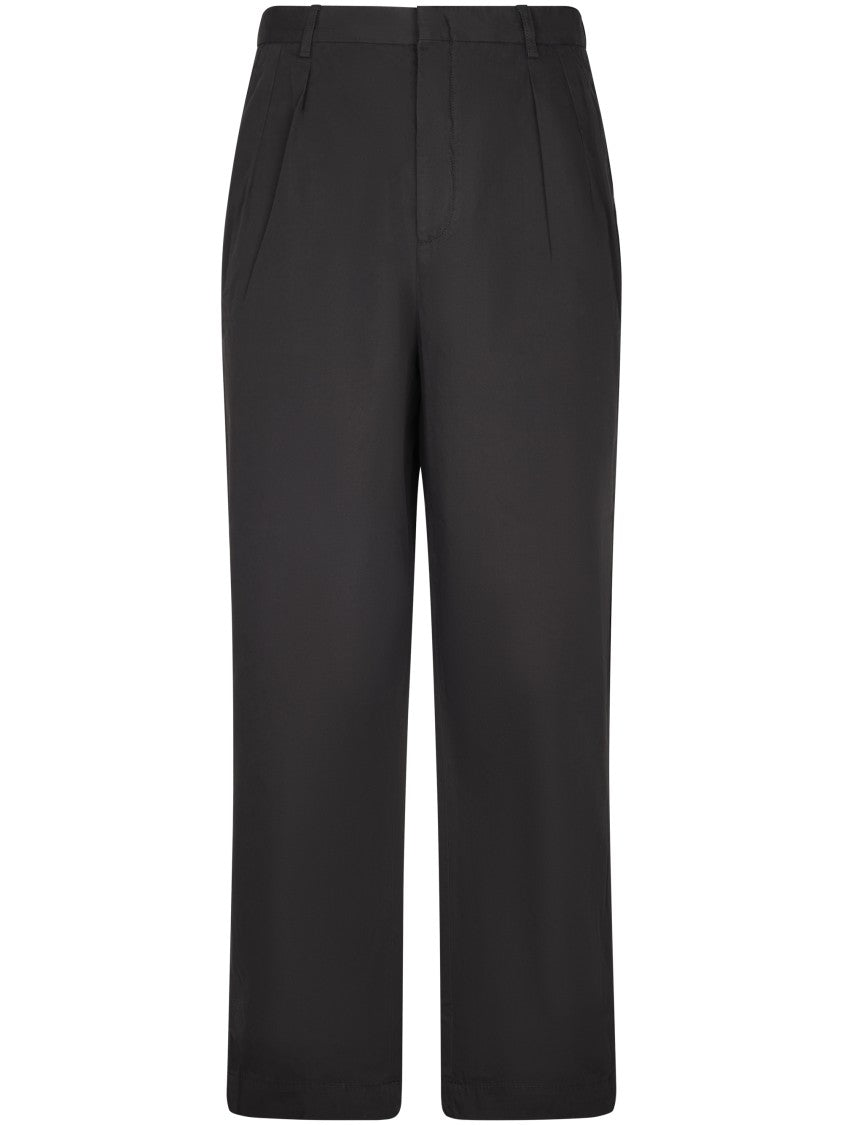 Cellar Door Straight-Leg Trousers With Mid-Rise Waist And Pleated Front