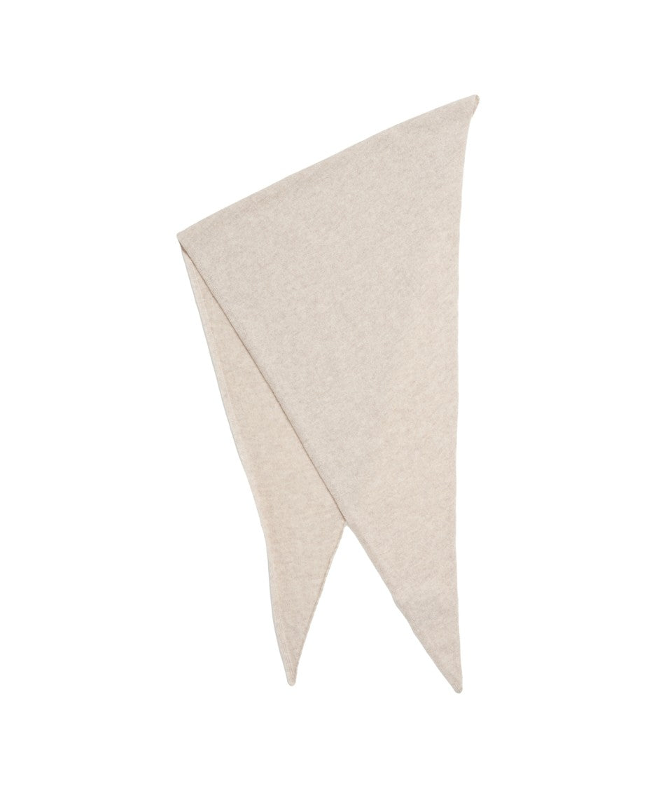 Mvm Triangular Beige Knit Scarf