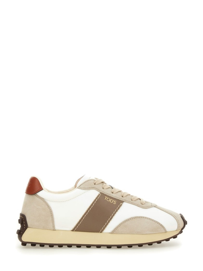 Tod's Leather And Fabric Sneakers