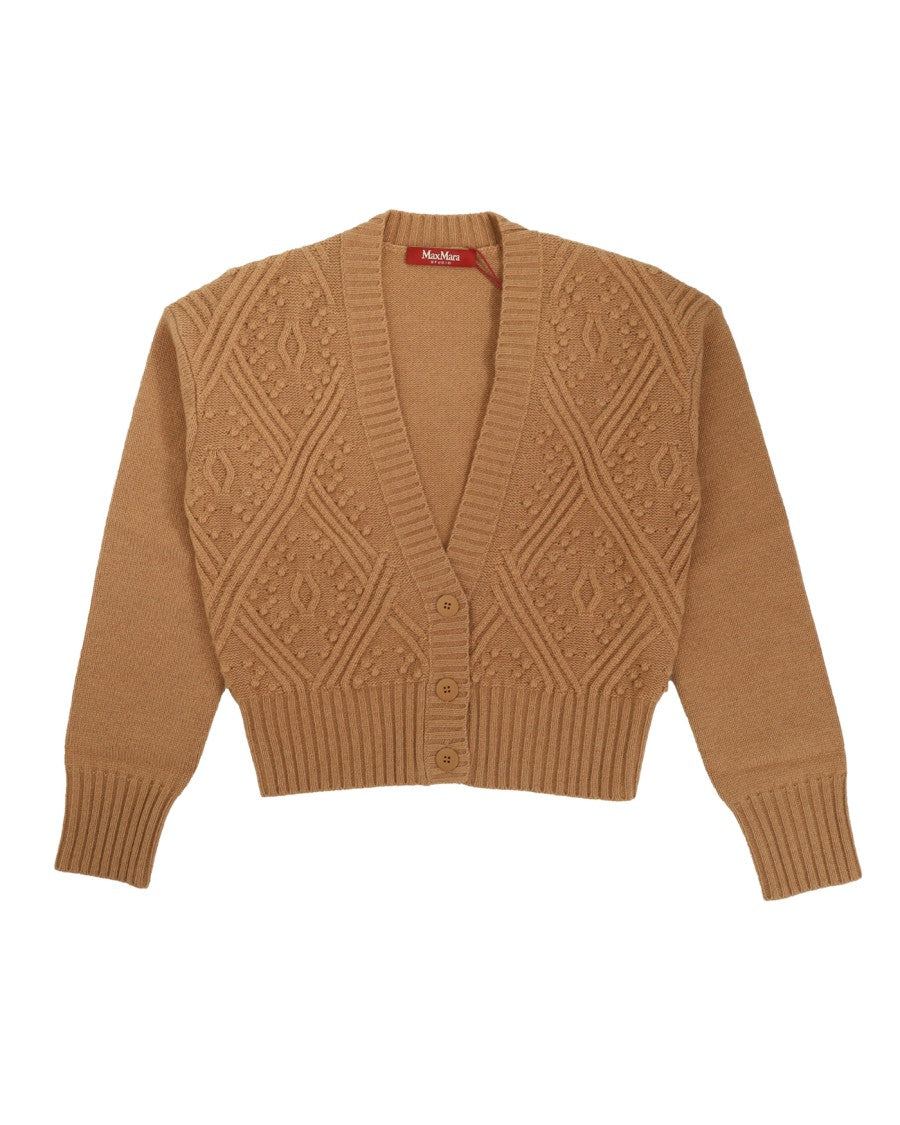 Max Mara Textured Wool And Cashmere Cardigan