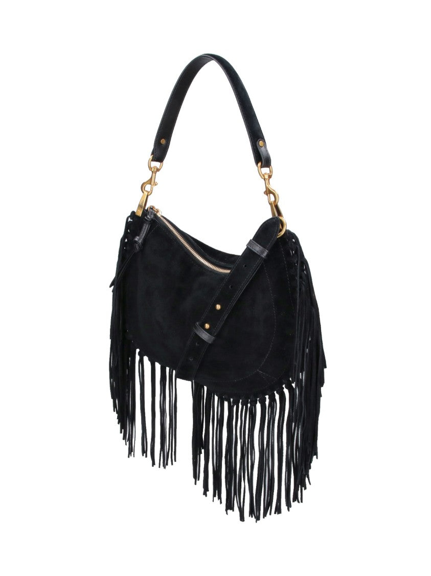 Isabel Marant Black Oskan Soft Suede Shoulder Bag
