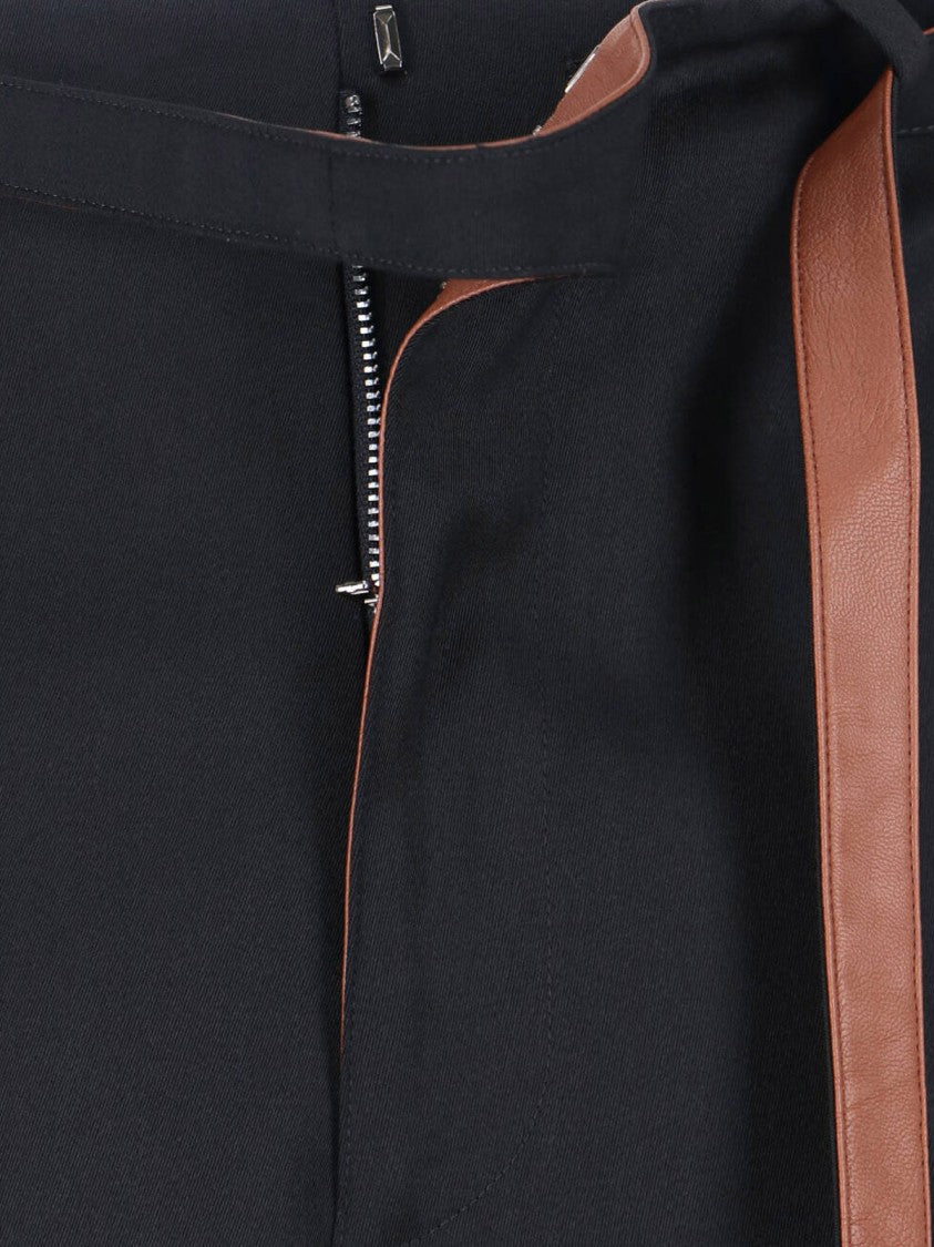 Diesel Black Tailored Biker Belt Straight Trousers