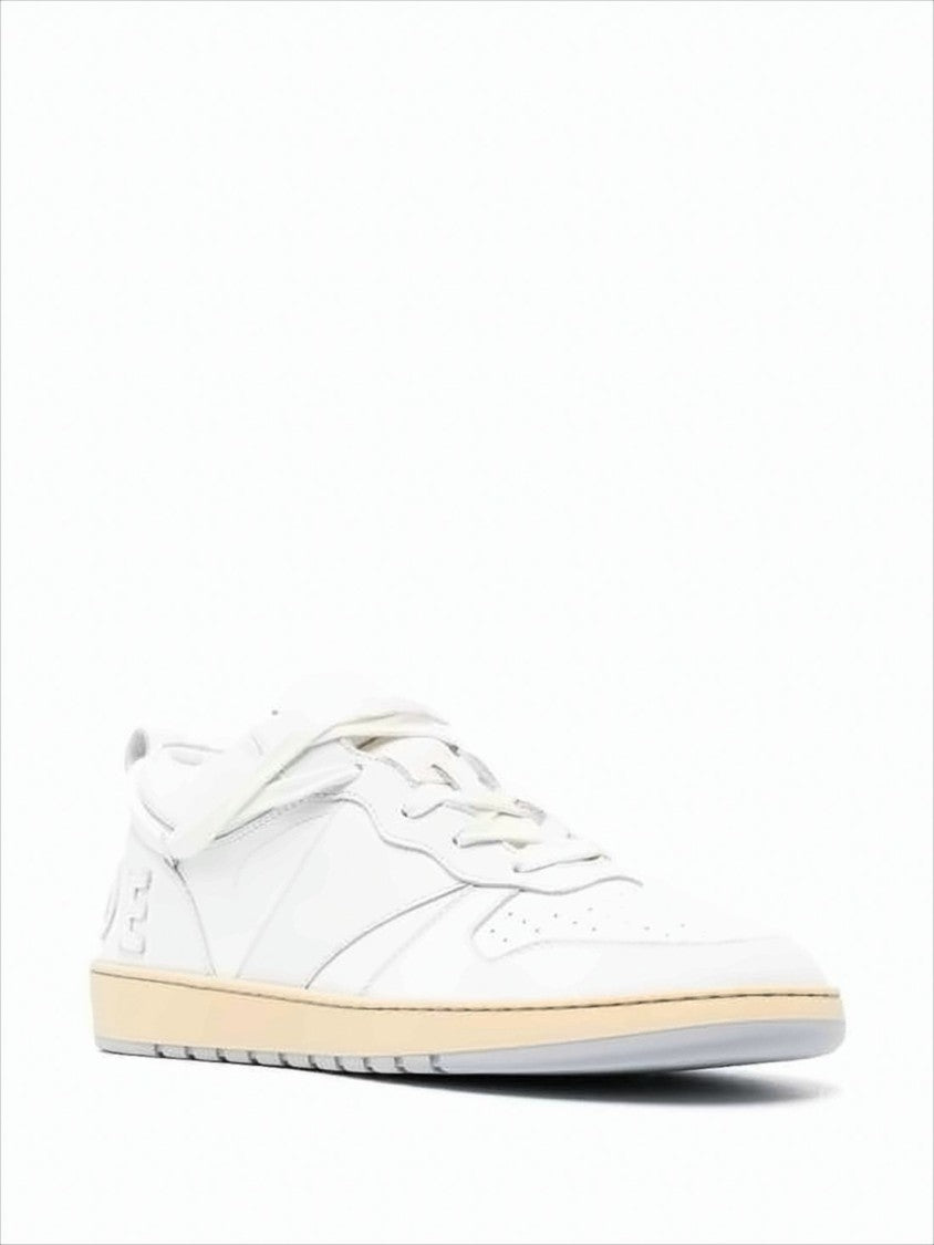 Rhude Perforated Leather Low-Top Sneakers With Tonal Laces