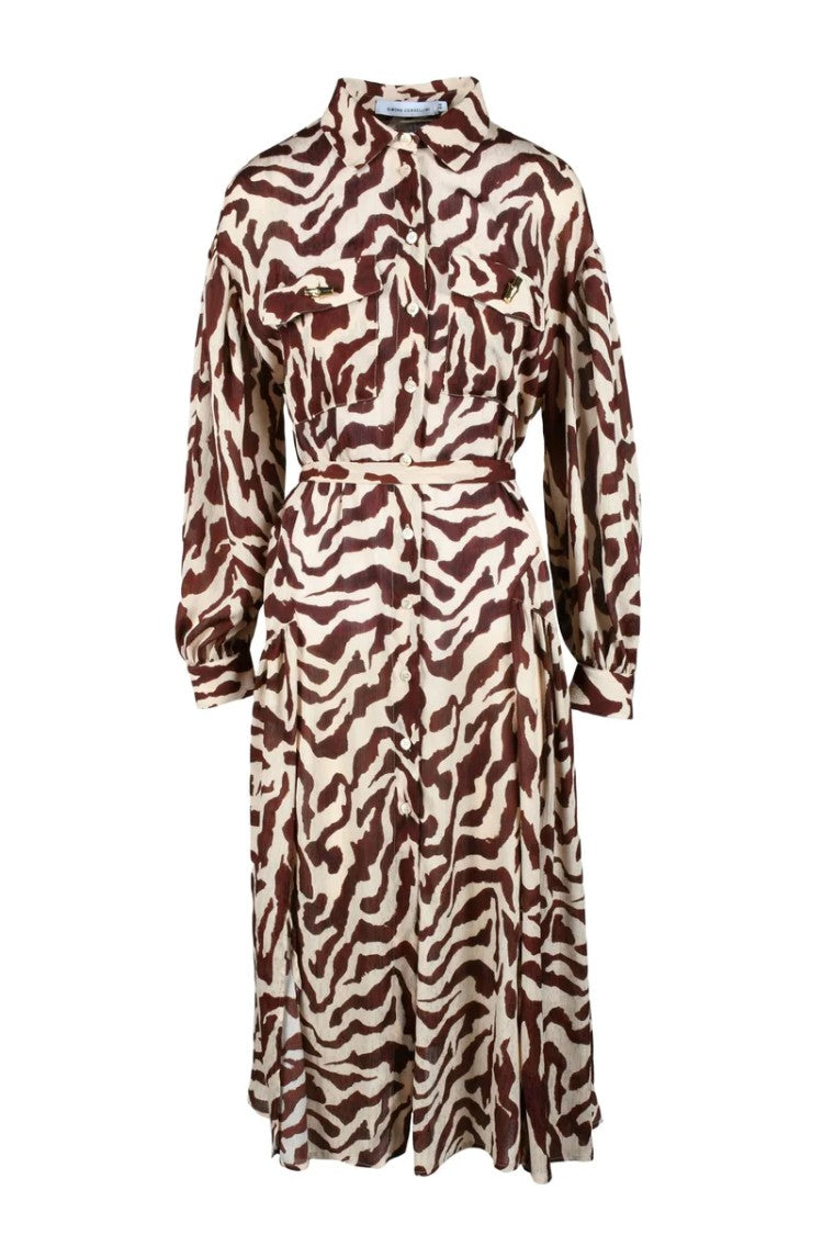 Simona Corsellini Chemise Dress - Brown/Beige