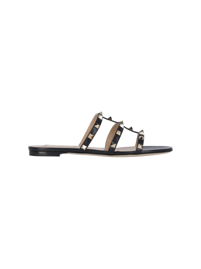 Valentino Garavani Rockstud' Slide Sandals – Black