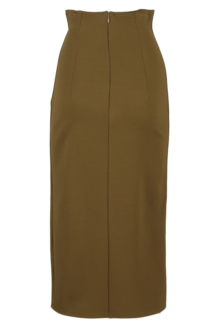 Alessandro Vigilante Green High Waist Skirt