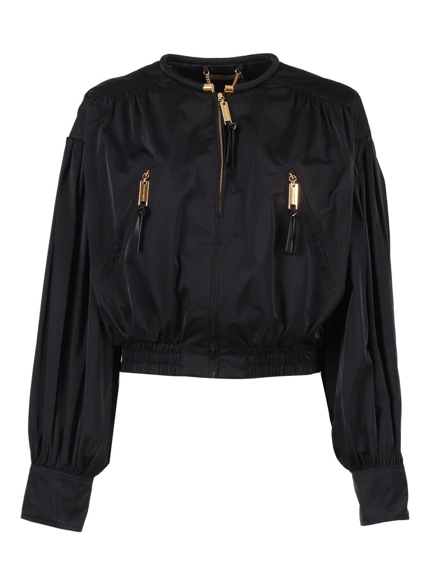 Elisabetta Franchi Cropped Puffed Sleeve Jacket