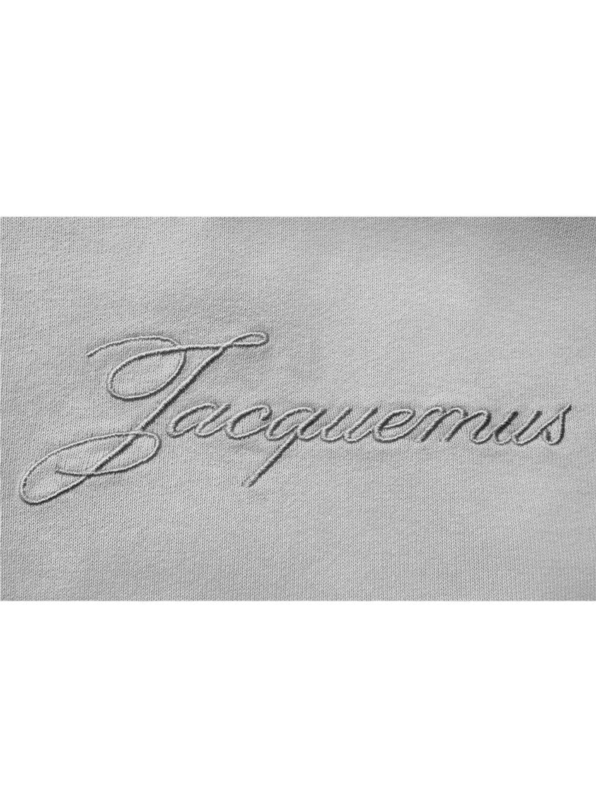 Jacquemus Grey Cotton Logo T-Shirt