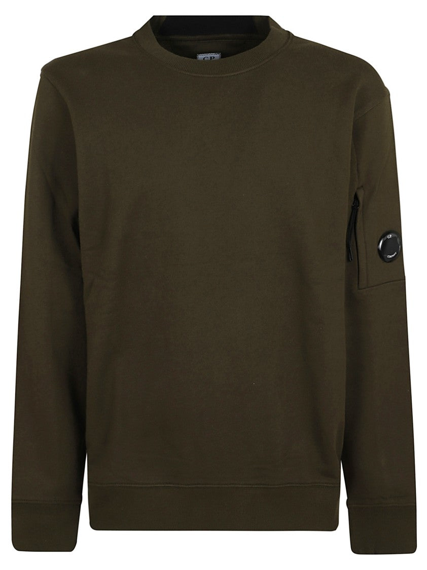 C.P. Company Ribbed Crew Neck Sweatshirt With Unique Lens Pocket Detail