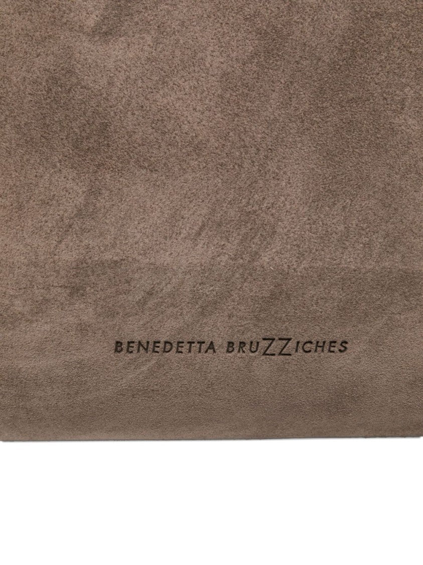 Benedetta Bruzziches Structured Calfskin Handbag With Metallic Clasp