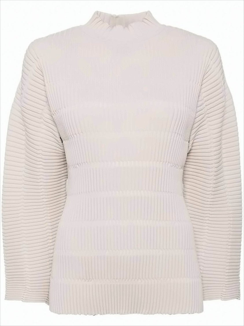 Pleats Please Pleated Turtle Neck Top With Sculptural Silhouette