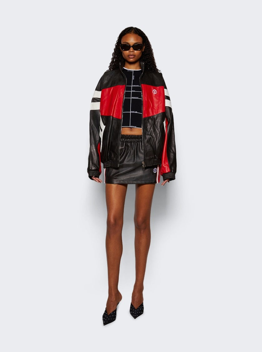 Vetements Tracksuit Skirt Black And Red