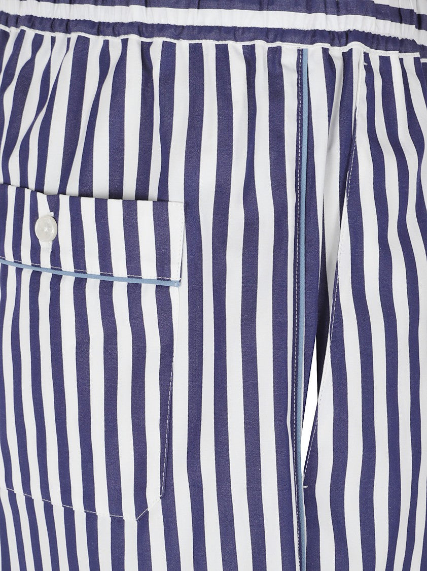 Dolce & Gabbana Vertical Striped Bermuda Shorts In Cotton-Silk Blend