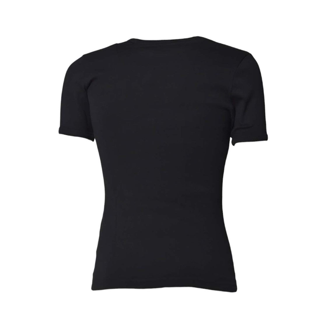Courrèges Black Cotton Signature Contrast T-Shirt