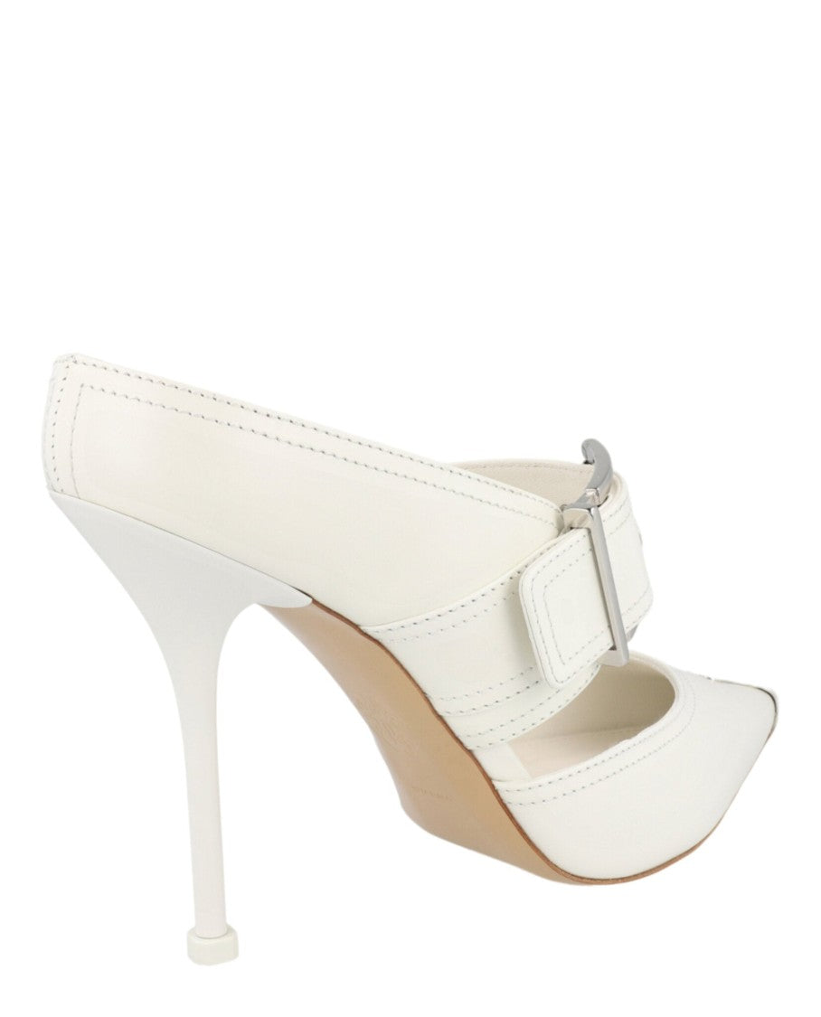 Alexander Mcqueen Buckle Leather Mules