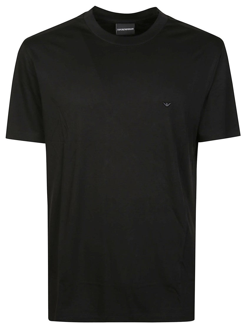 Emporio Armani Crewneck Logo Embroidered Modal T-Shirt
