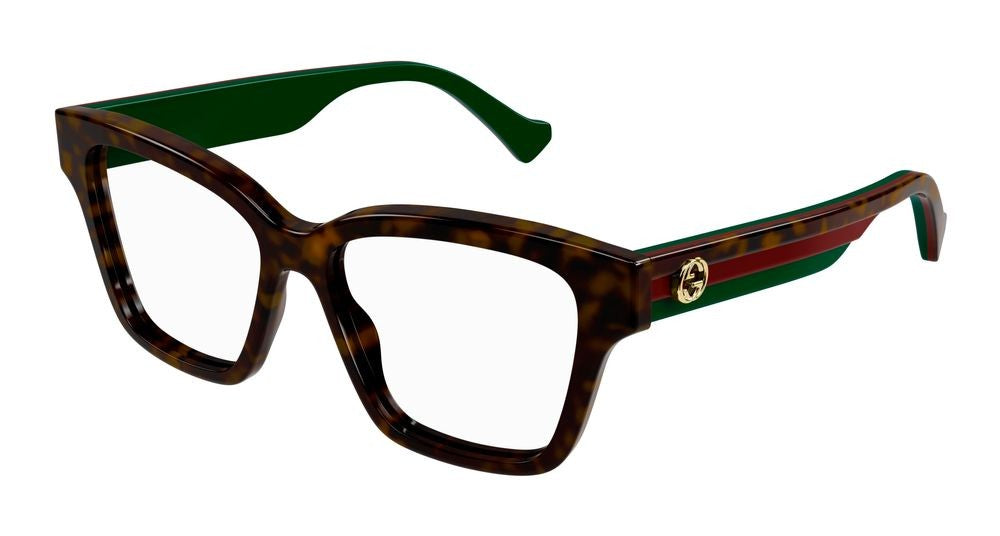 Gucci Havana Gg1302o Acetate Oversized Square Eyeglasses