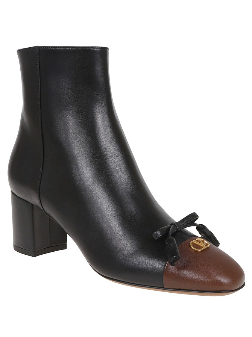 Valentino Garavani Valet Du Roi Two-Tone Kidskin Ankle Boot