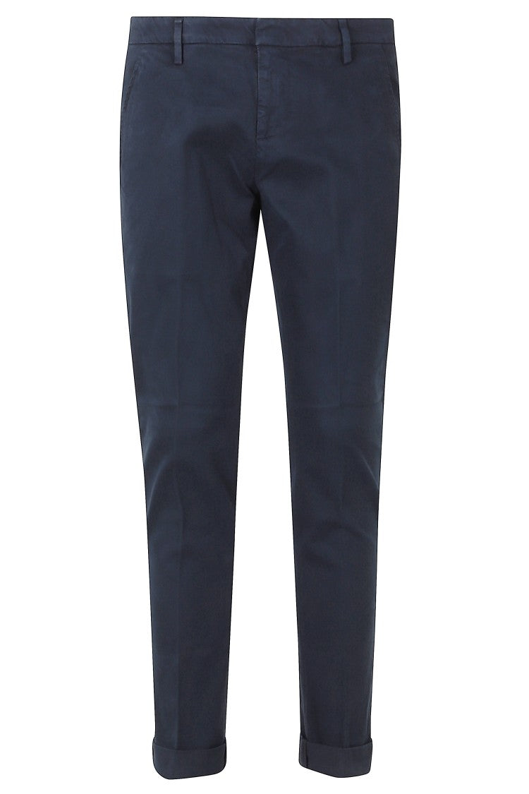 Dondup Blu Gaubert Gabardine Straight-Leg Pants