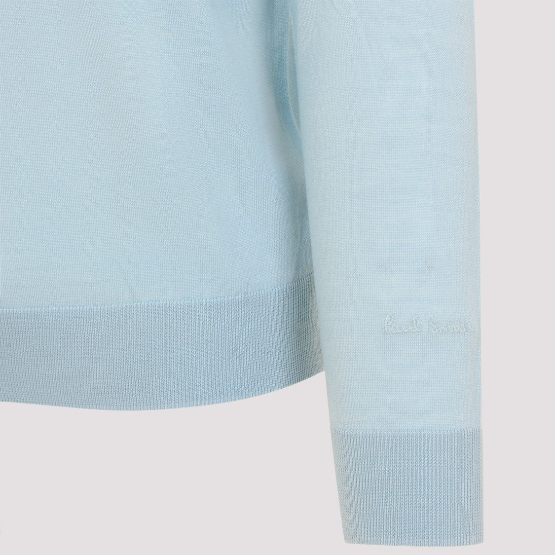 Paul Smith Concealed Button Merino Wool Polo Sweater