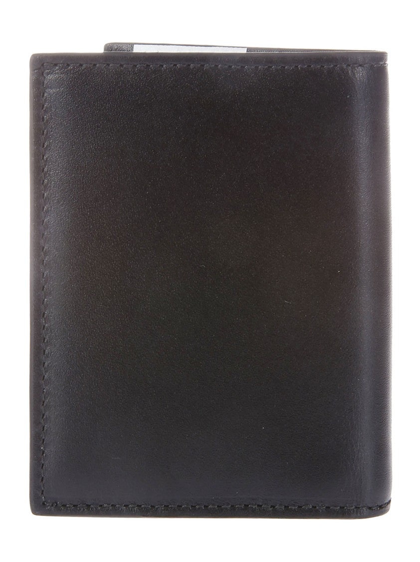 Comme Des Garçons Internal Check Pattern Black Wallet