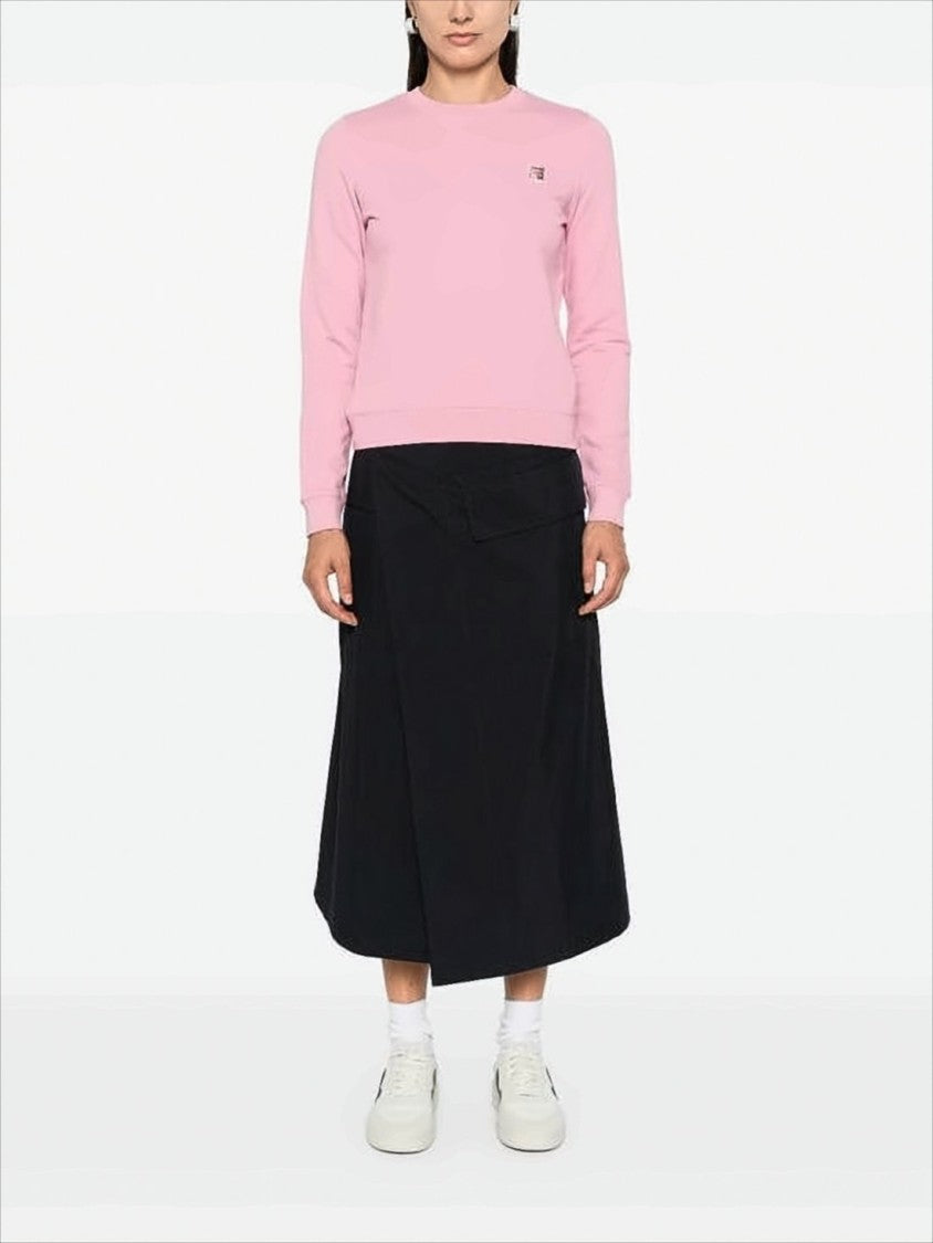 Maison Kitsuné Long-Sleeved Crewneck Top With Relaxed Fit And Embroidered Detail