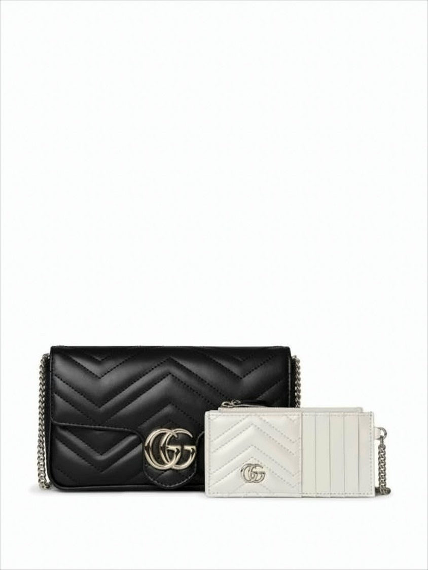 Gucci Chevron Quilted Leather Crossbody Bag With Double-G Logo
