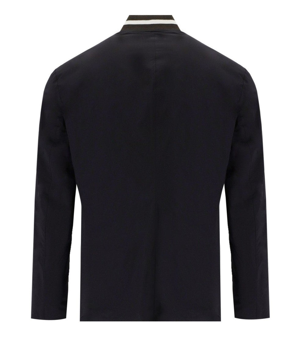 Emporio Armani Brown Blue Reversible Jacket