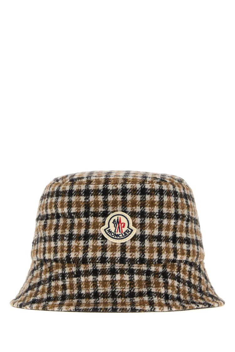 Moncler Embroidered Wool Blend Reversible Bucket Hat