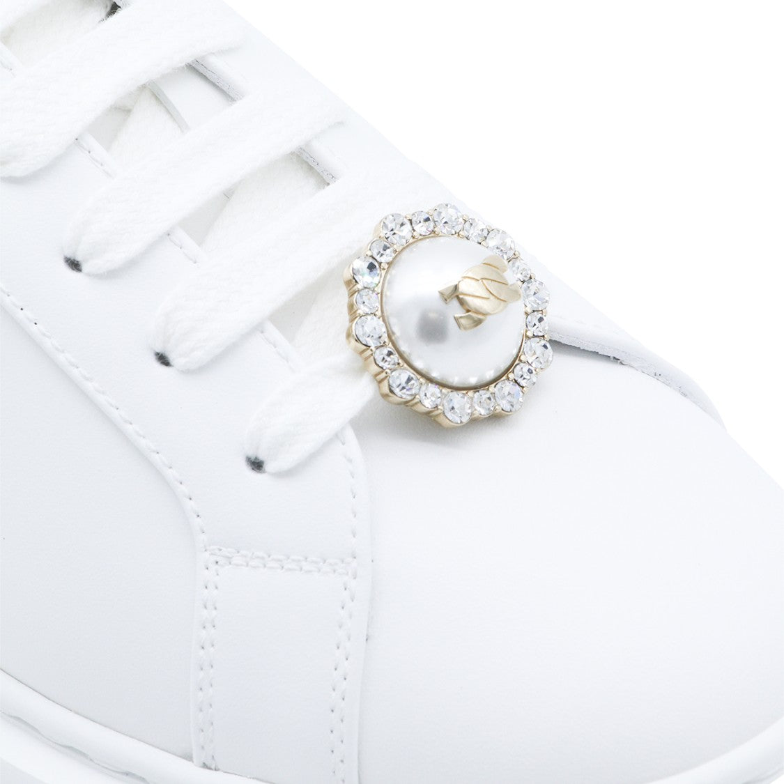 Casadei Minimalist White Sneakers With Smooth Upper