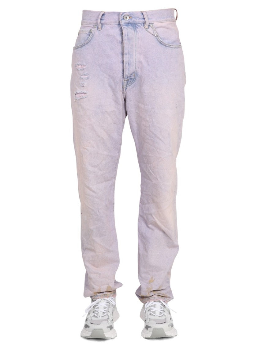Purple Brand Relaxed-Fit Light Wash Jeans