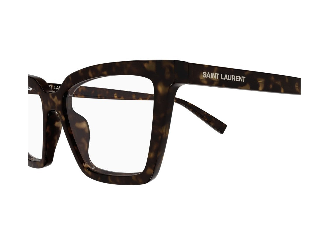 Saint Laurent Sl 912 Tortoiseshell Bold Oversized Square Eyeglasses