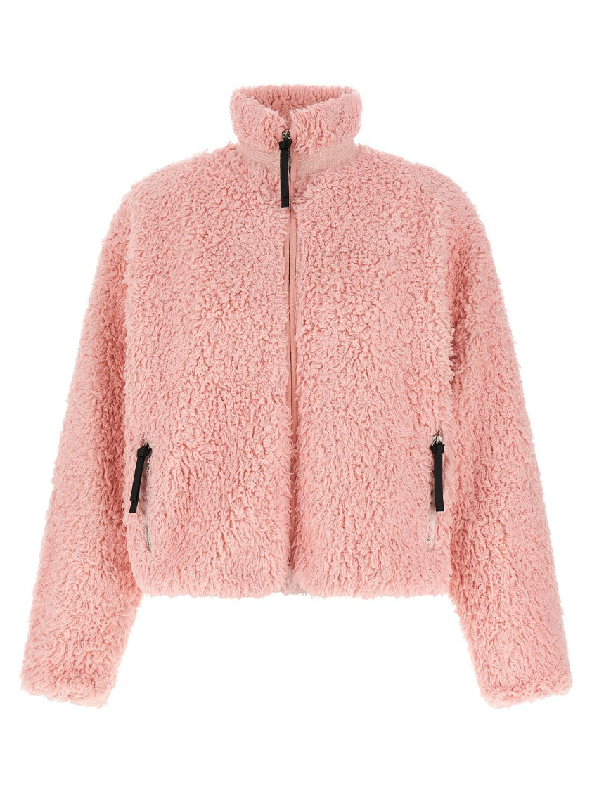 Jil Sander Teddy-Effect Cotton Jacket With Fold-Up High Neck