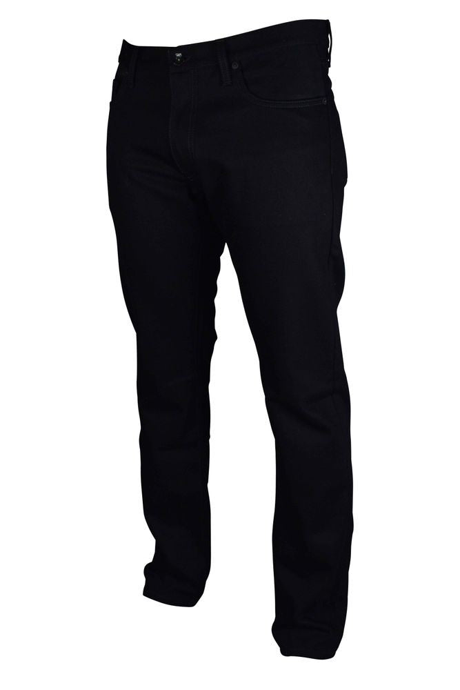 Off-White Straight-Cut Black Jeans With Diagonal Stripes