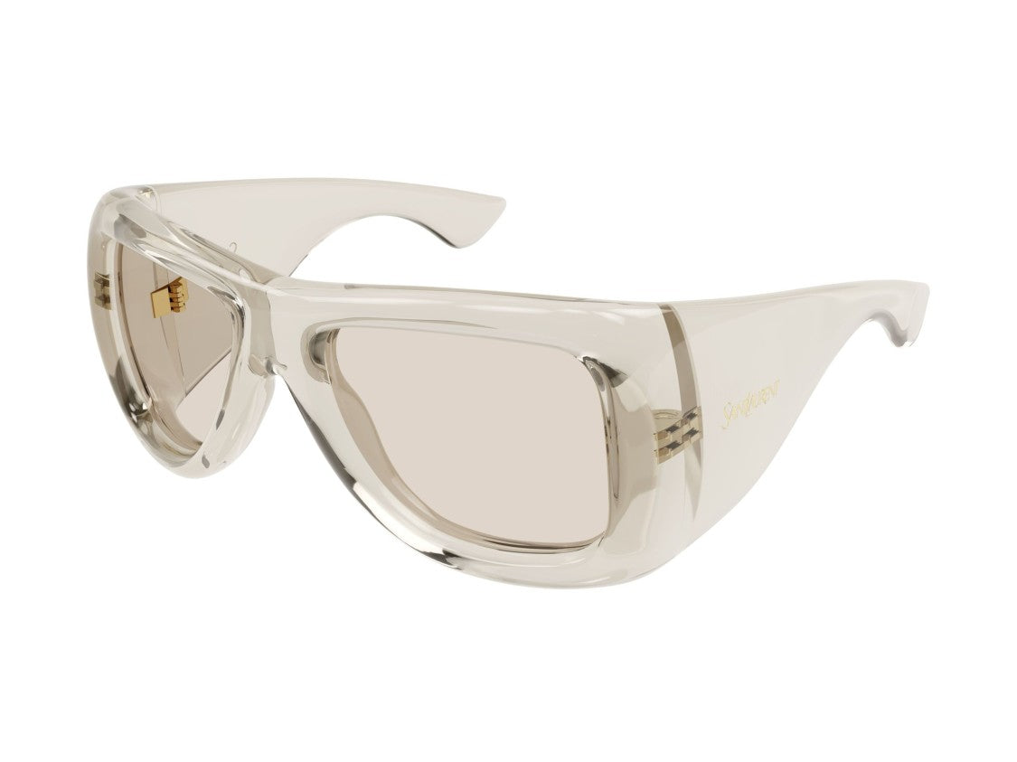 Saint Laurent Howl Sl 902 Translucent Beige Oversized Sunglasses