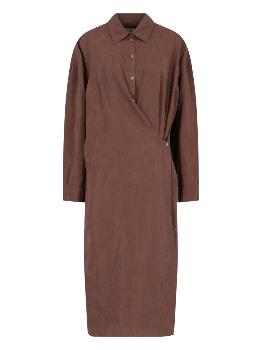 Lemaire Midi Shirt Dress – Brown