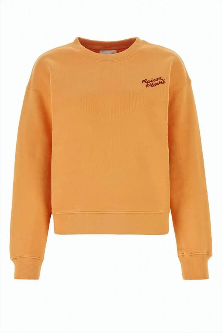 Maison Kitsuné Cropped Long-Sleeve Sweatshirt With Embroidered Logo
