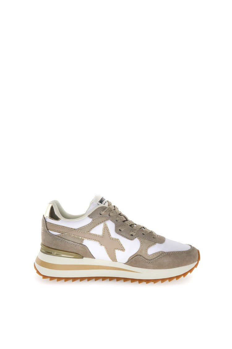 W6yz Beige Sneakers With Technical Fabric