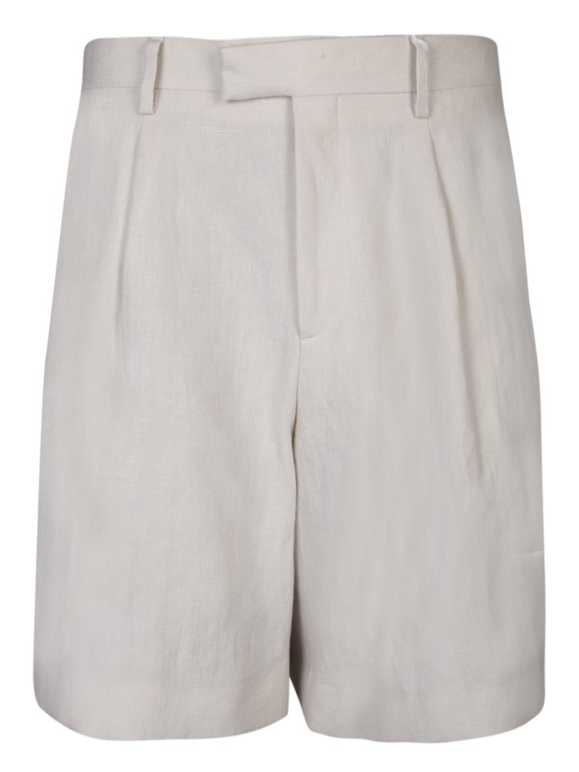 Lardini Tailored Linen Shorts With Side Pockets