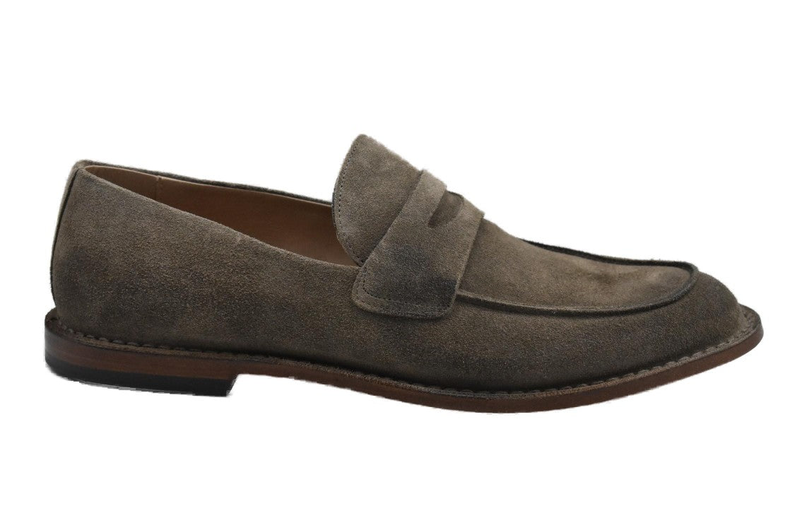 Pantanetti Low-Cut Loafers With Soft Suede Finish