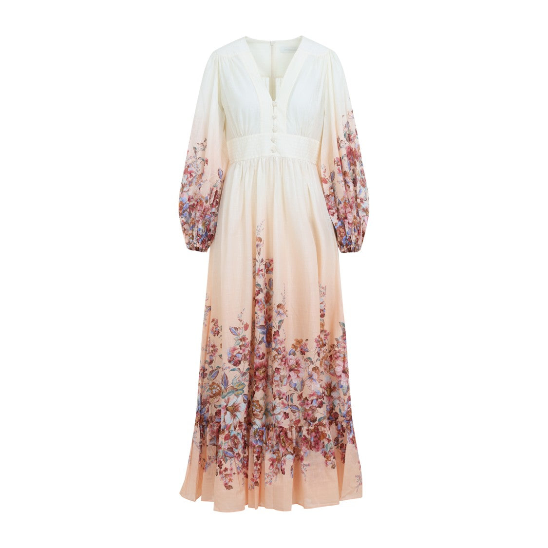 Zimmermann Floral-Print Maxi Dress With Puffed Sleeves