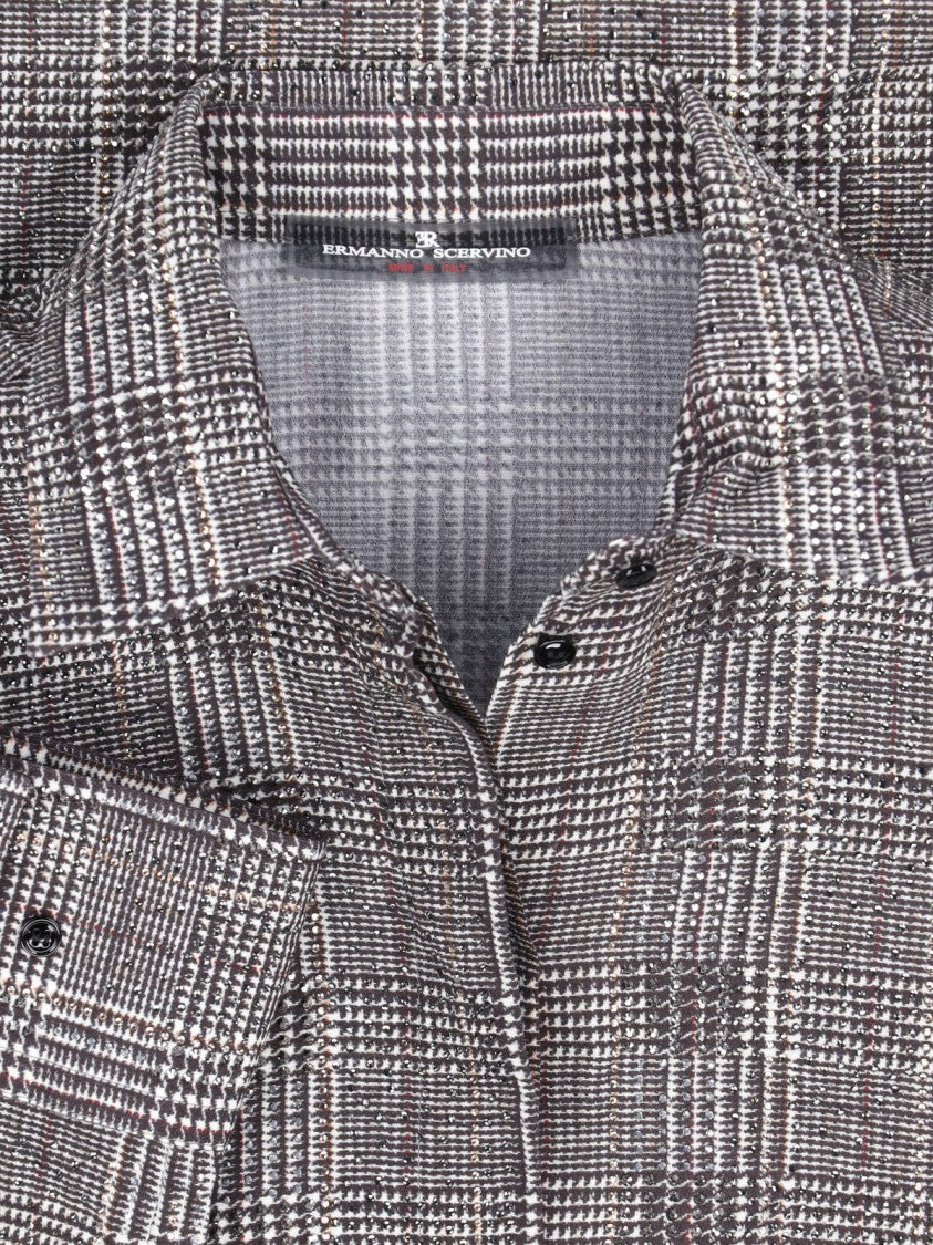 Ermanno Scervino Prince Of Wales Check Viscose Formal Shirt