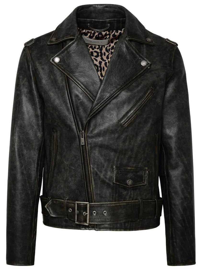 Golden Goose Leather Biker Jacket