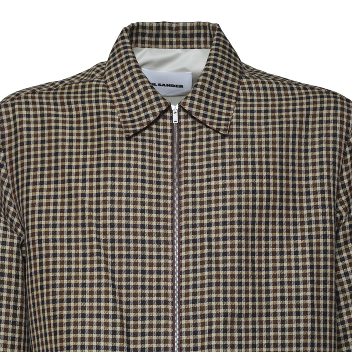 Jil Sander Classic Checkered Shirt With Textured Fabric