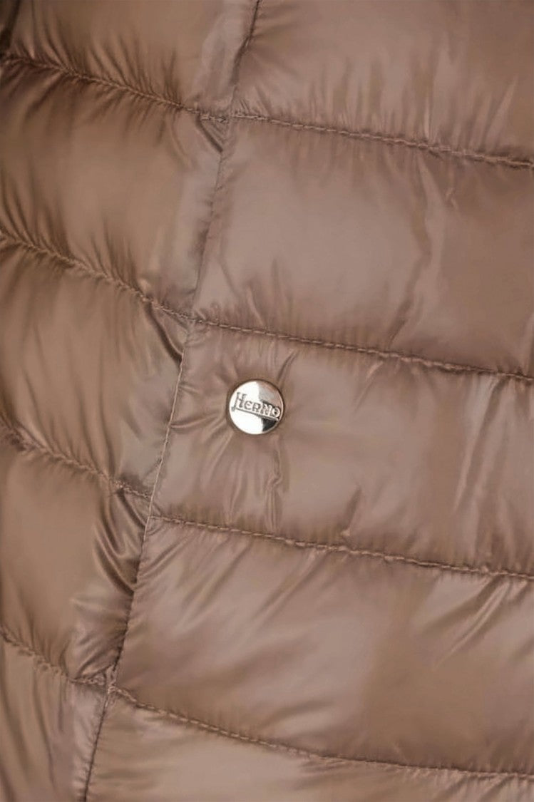 Herno Black Short Quilted High Collar Jacket