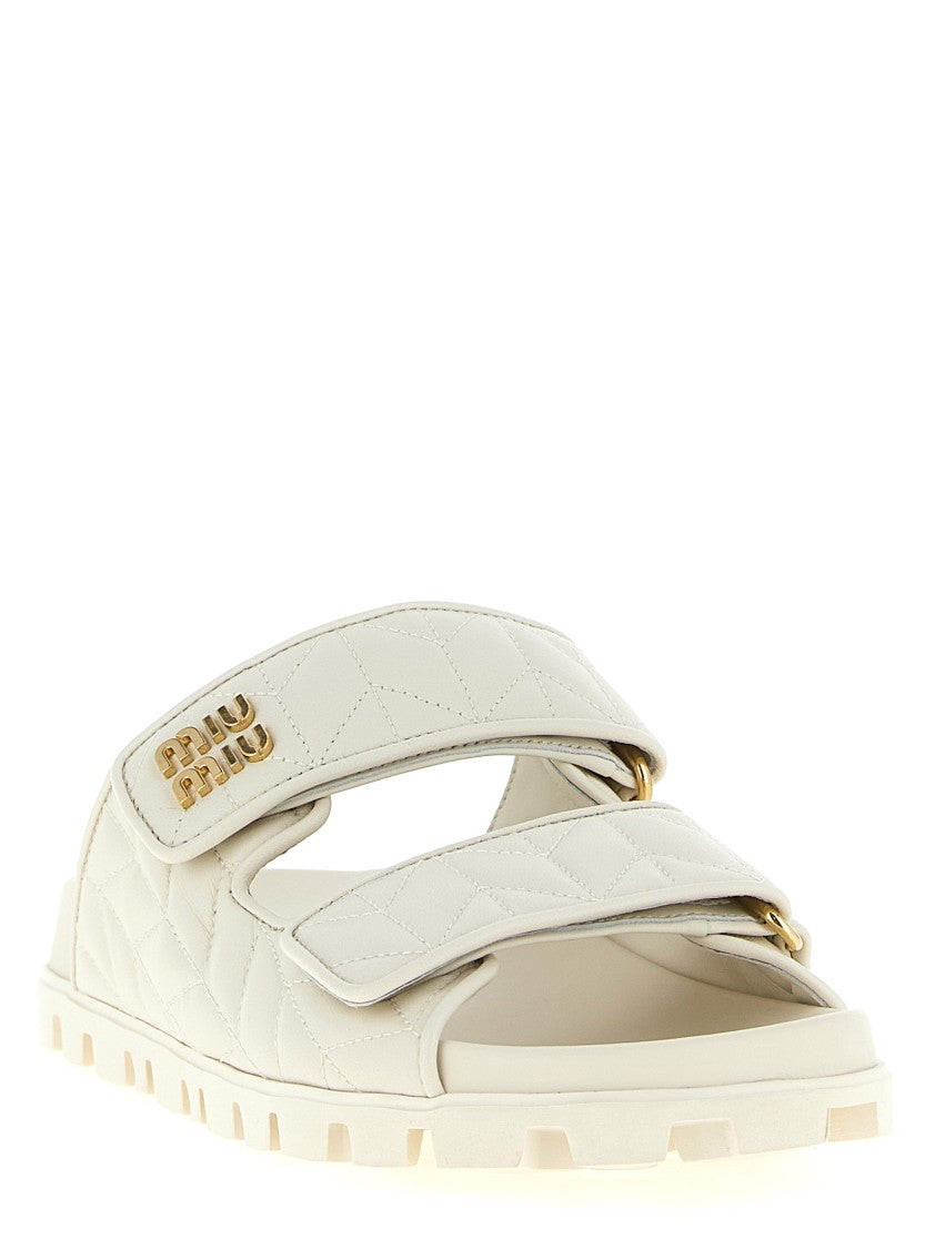 Miu Miu Matelassé Nappa Sandals