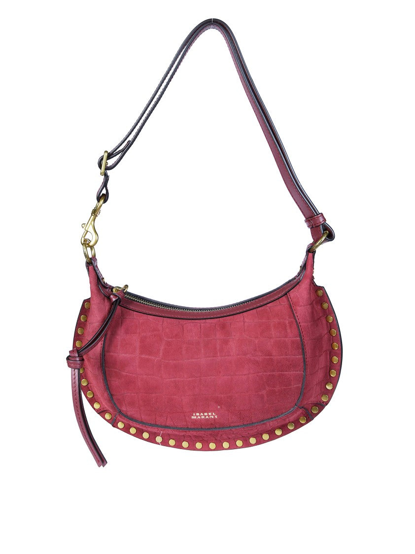 Isabel Marant Oskan Moon-Gb Crescent Textured Leather Shoulder Bag