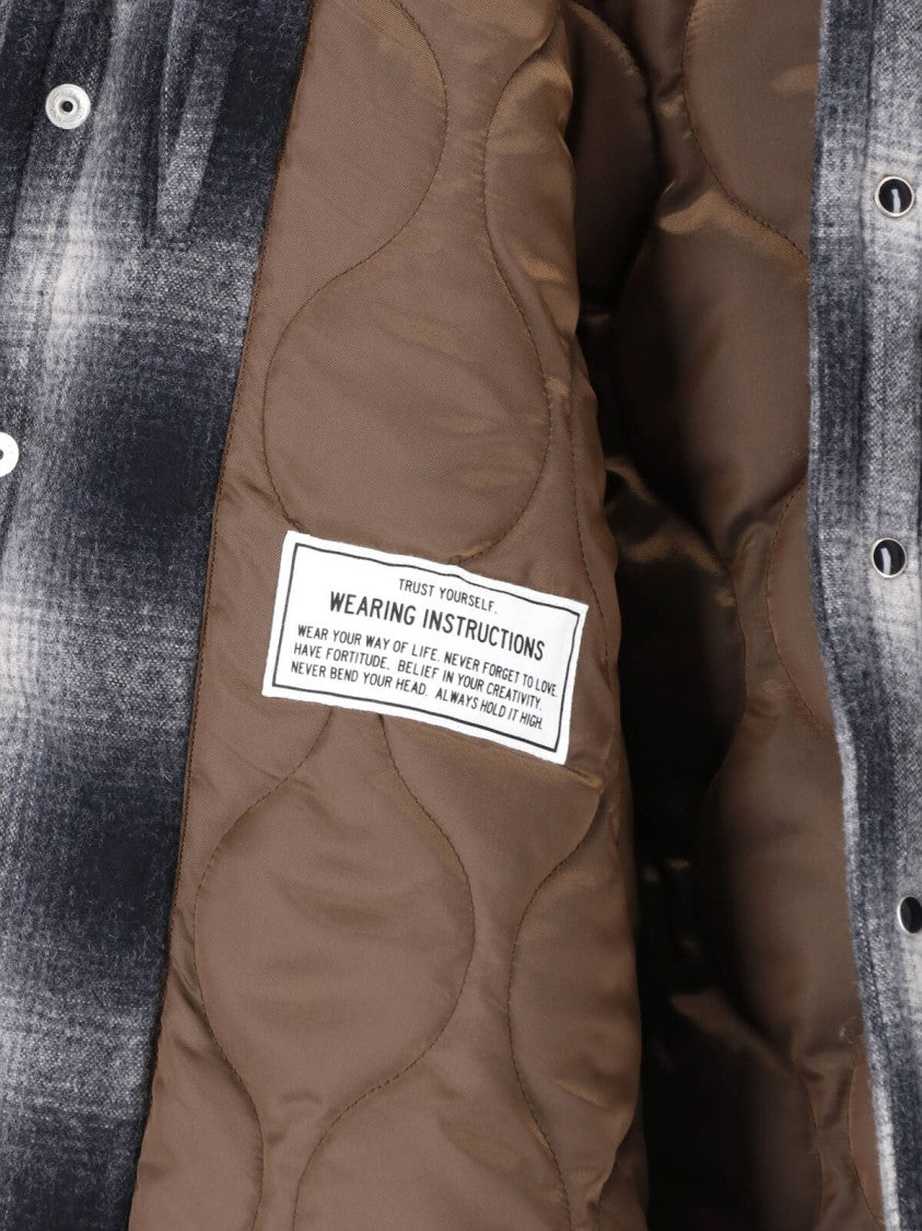 Maison Mihara Yasuhiro Black Checked Wool Shirt