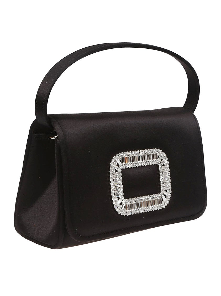 Roger Vivier Satin Finish Structured Bag With Rectangular Embellishment