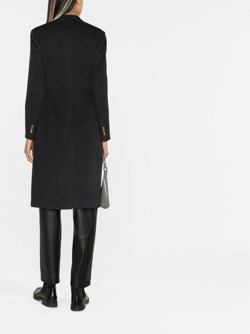 Tagliatore Double-Breasted Wool And Cashmere Coat With Gold Buttons